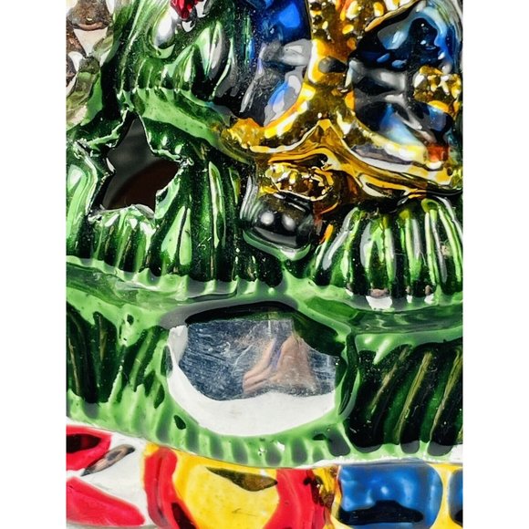 Christmas Tree Tea Light Votive Candle Holder Ceramic Santa’s Collection Vintage - Picture 6 of 12